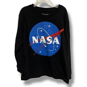 Fifth Sun Kids NASA Logo Long Sleeve Graphic T-Shirt Black Size‎ S 8